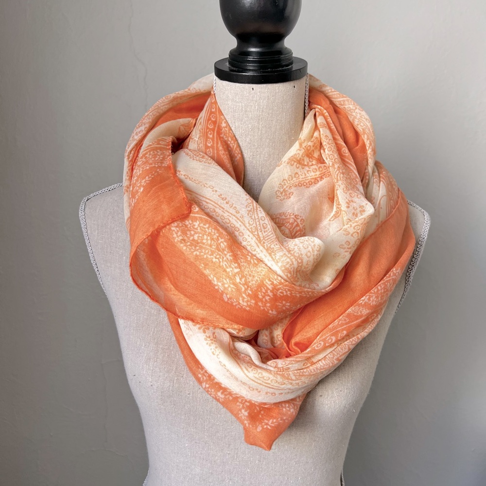 Orange and Cream Scarf